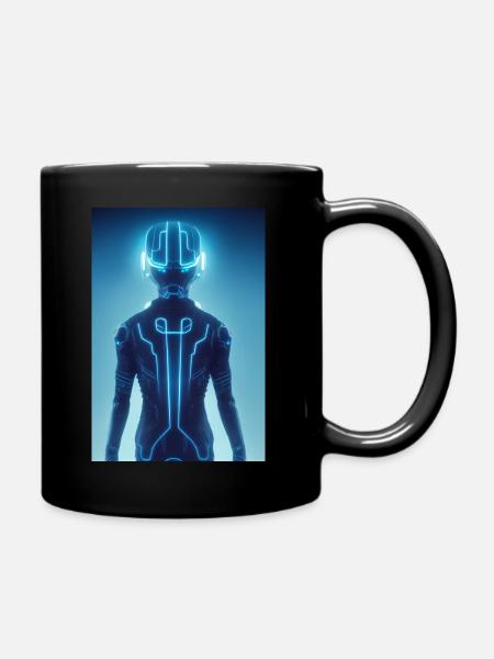 Clu Lights Blue - Full Colour Mug - black