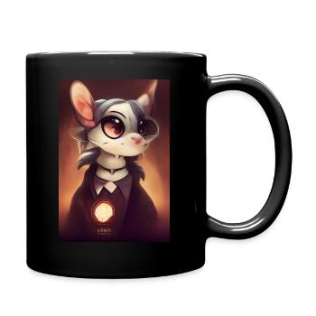 Cat Rat Library Magic - Full Colour Mug - black - Right