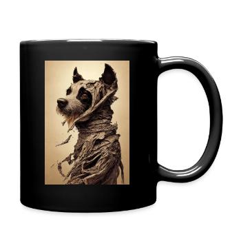 Dog Mummy Desert Sand - Full Colour Mug - black - Right