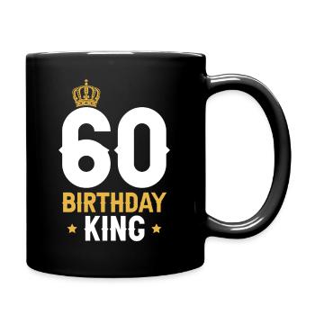 60. Geburtstag Mann Geschenk - Tasse einfarbig - Schwarz - Rechts
