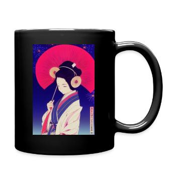Kimono Anime Japanese - Full Colour Mug - black - Right