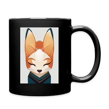 Fox Japanese Sweet - Full Colour Mug - black - Right