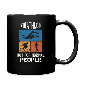 Le triathlon n’est pas pour les gens normaux - Mug uni - noir - Droite