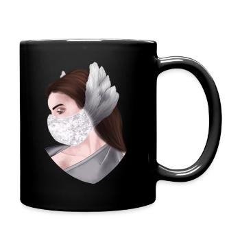 Masked Woman - Tasse einfarbig - Schwarz - Rechts