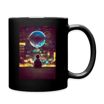 Neonpunk Balloon - Tasse einfarbig - Schwarz - Rechts