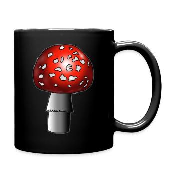 Fliegenpilz Amanita Muscaria - Tasse einfarbig - Schwarz - Rechts