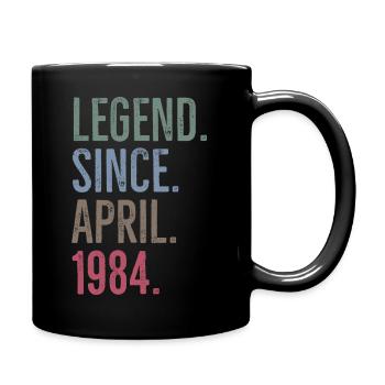 Legende seit April 1984 - Tasse einfarbig - Schwarz - Rechts