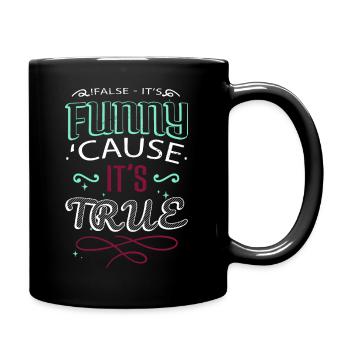 birthday present idea fathersday geek gift - Tasse einfarbig - Schwarz - Rechts