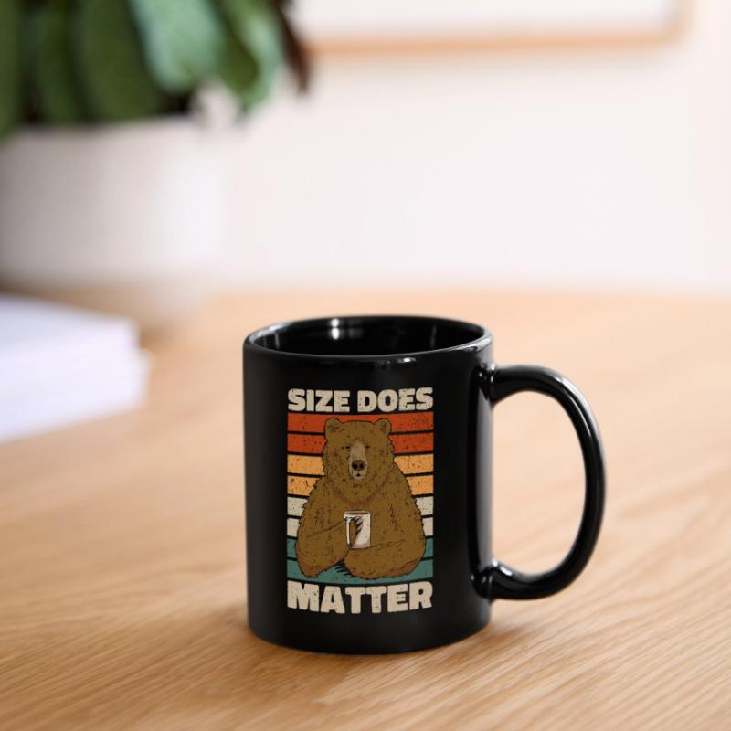 Size Does Matter. Bear Design Bear Gift Fun Full Colour Mug