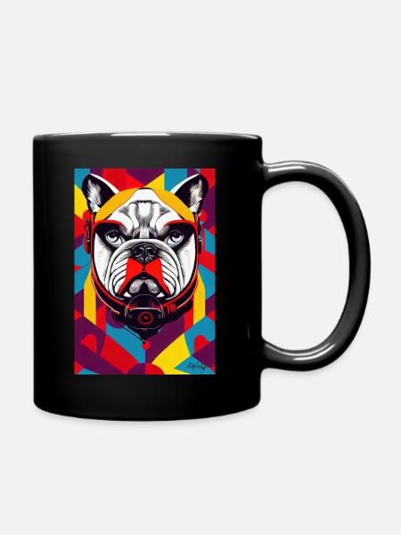 Français Bulldog - Rétro - Mug uni - noir
