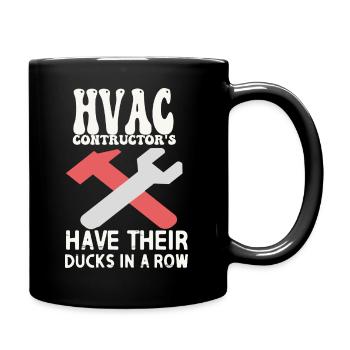 HVAC Contractors have their channels in a row - Full Colour Mug - black - Right