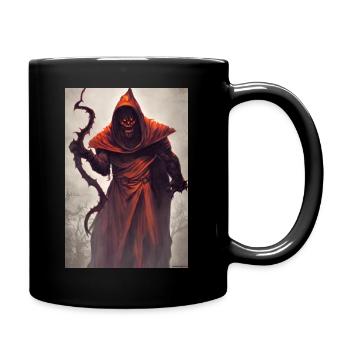 Halloween Creepy Skull - Full Colour Mug - black - Right
