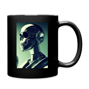 Robot Skull Punk - Full Colour Mug - black - Right
