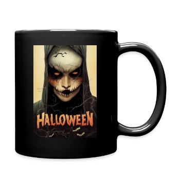 Halloween Creepy Skull - Full Colour Mug - black - Right