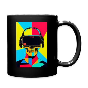 Popart Skull - Full Colour Mug - black - Right