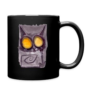 Serial Cat 10 - Full Colour Mug - black - Right
