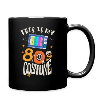 Das ist mein 80er Jahre Kostüm Grunge Effekt - Tasse einfarbig - Schwarz - Rechts