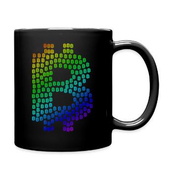 Bitcoin be rainbow - Full Colour Mug - black - Right