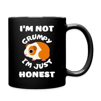Guinea pig tired funny grumpy saying EN - Full Colour Mug - black - Right