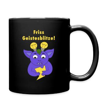 Ideenmonster - Tasse einfarbig - Schwarz - Rechts