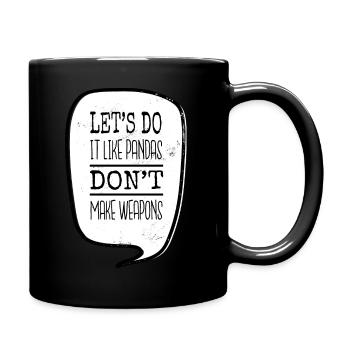désarmement impressionnant cœur signe de paix colombe de paix - Mug uni - noir - Droite