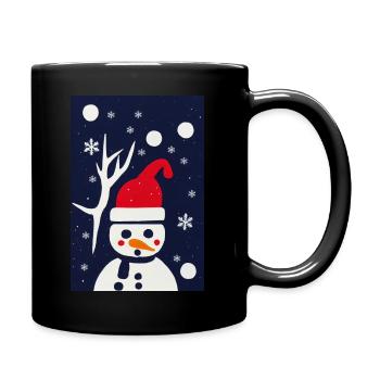 Schneeman Christmas - Full Colour Mug - black - Right
