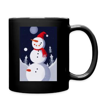 Schneeman Noël - Mug uni - noir - Droite