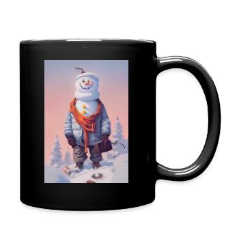 Schneeman Christmas - Full Colour Mug - black - Right