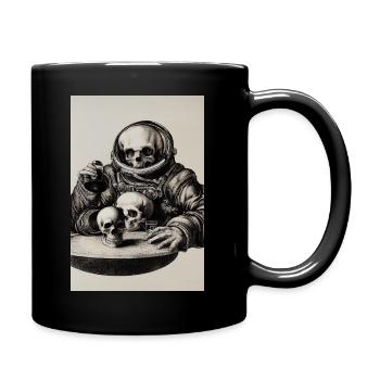 Heavy Metal Skelett Totenkopf Schädel Trinken Shot - Tasse einfarbig - Schwarz - Rechts