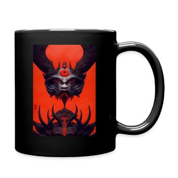 Japan Krieger Hannya Yakuza Judo Karate - Tasse einfarbig - Schwarz - Rechts
