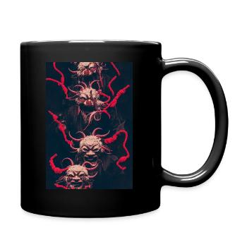 Japan Mask Hannya Demon Judo Fight Warrior - Full Colour Mug - black - Right