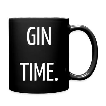 Gin-Zeit - Tasse einfarbig - Schwarz - Rechts