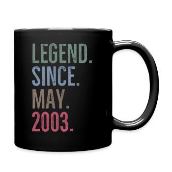 Legende seit Mai 2003 - Tasse einfarbig - Schwarz - Rechts