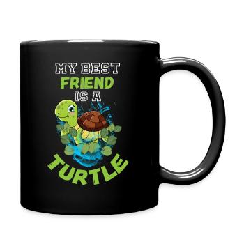 Schildkröte My Best Friend is a Turtle Design - Full Colour Mug - black - Right