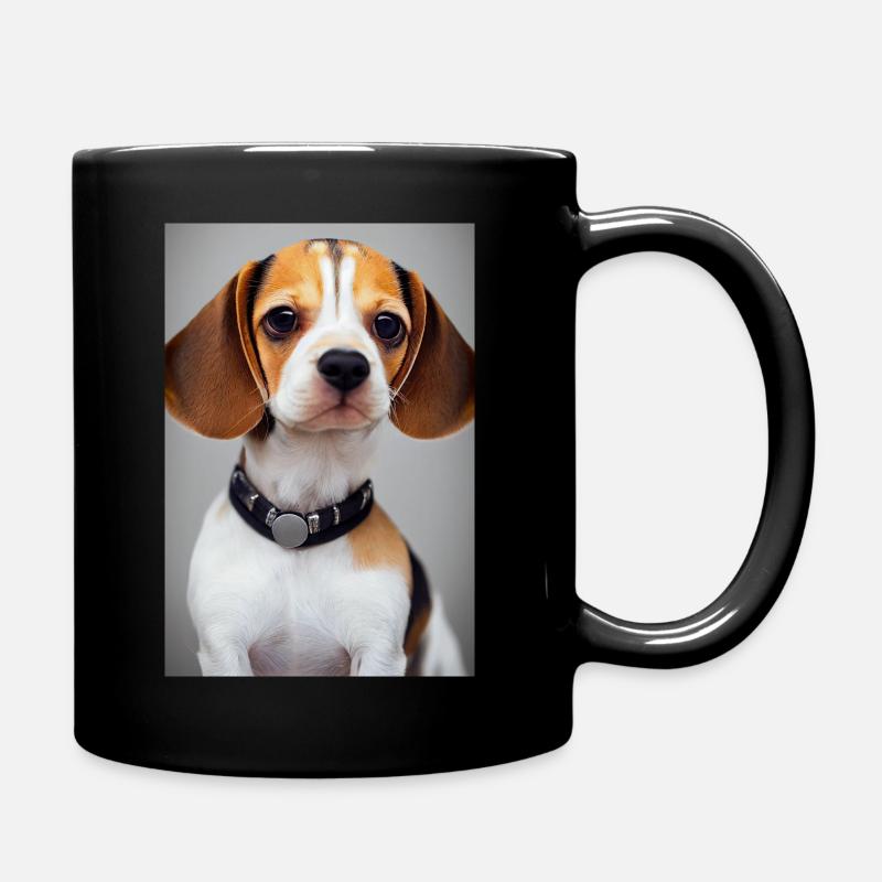 Entzückende Welpen - Tasse einfarbig - Schwarz