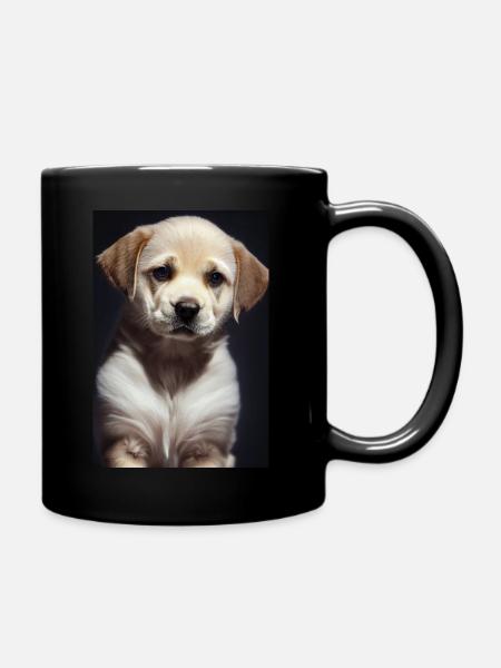 Adorable Puppies - Full Colour Mug - black