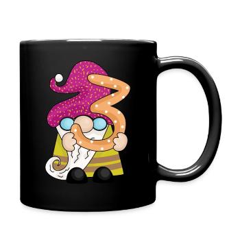 Number Three Gnome - Full Colour Mug - black - Right