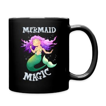 Mignonne Mermaid girl design - Mug uni - noir - Droite