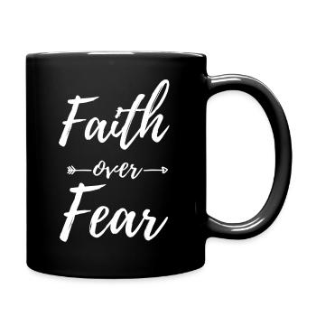 La foi plutôt que la peur - Mug uni - noir - Droite