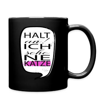 tier perserkatze seekatze humor geschenkidee - Tasse einfarbig - Schwarz - Rechts