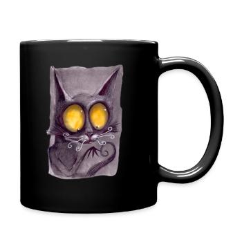 Serial Cat 23 - Full Colour Mug - black - Right