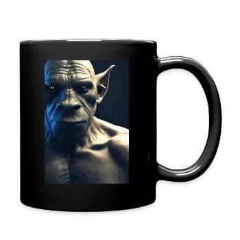Portrait of an Orc - Full Colour Mug - black - Right