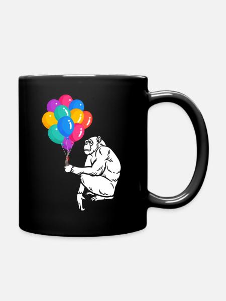 Chimpanzé ballons - Mug uni - noir