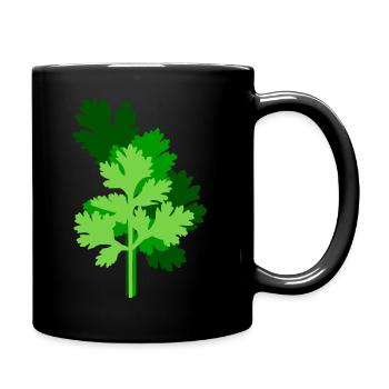 Petersilie klein - Tasse einfarbig - Schwarz - Rechts