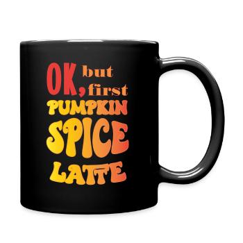 Premier thé au café au lait aux épices à la citrouille Kaffee Kürbis - Mug uni - noir - Droite