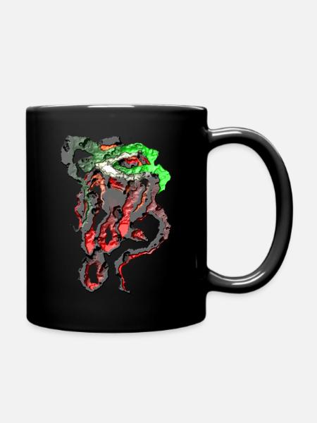 Schlangen gestempelt - Tasse einfarbig - Schwarz