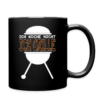 Ich koche nicht, ich grille - Grillmeister Shirt - Tasse einfarbig - Schwarz - Rechts