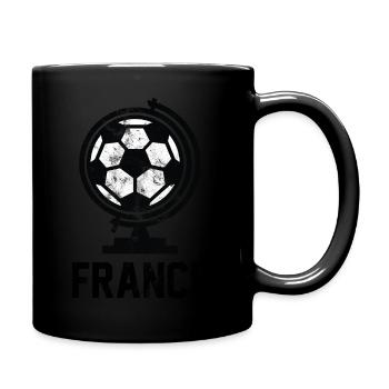 Frankreich Fussball - Tasse einfarbig - Schwarz - Rechts