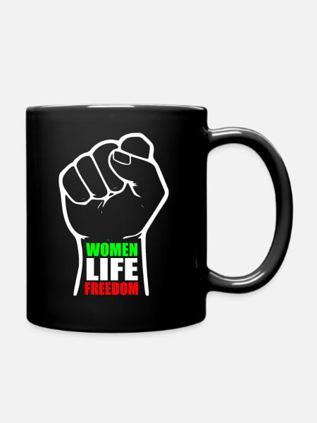 Women life freedom - Tasse einfarbig - Schwarz