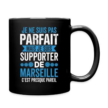 Cadeau Supporter Marseille Foot Marseillais Humour - Mug uni - noir - Droite